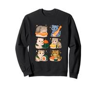Kawaii Scottish Fold Sushi Cat Set en Chibi Food Style Sudadera