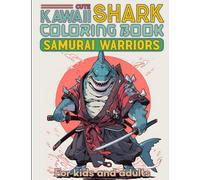 Kawaii Shark Samurai Coloring Book for Adults and Kids: 50 Cute Sharks wear Japanese Ninja & Samurai Warrior Outfit in Coloring Pages with Chibi Manga Anime Art Style