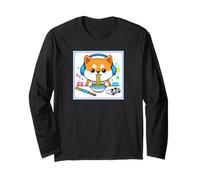 Kawaii Shiba Inu Comer Ramen Dog Gamer Manga Larga