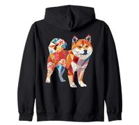 Kawaii Shiba Inu Japanese Cherry Blossom T para fanáticos de Sudadera con Capucha