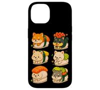 Kawaii Shiba Inu - Juego de rollos de sushi en divertido estilo Chibi Carcasa para iPhone 14