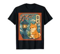 Kawaii Shiba Inu Matcha Boba Japonés Lindo Anime Amante de los Perros Camiseta