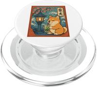 Kawaii Shiba Inu Matcha Boba Japonés Lindo Anime Amante de los Perros PopSockets PopGrip para MagSafe