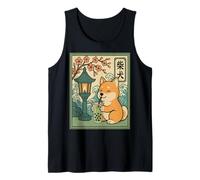 Kawaii Shiba Inu Matcha Boba Japonés Lindo Anime Perro Amante Camiseta sin Mangas