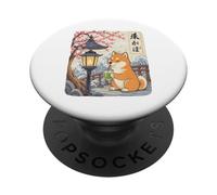 Kawaii Shiba Inu Matcha Boba Japonés Lindo Anime Perro Amante PopSockets PopGrip Adhesivo