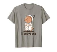 Kawaii Sleepybara Capybara Animal Lover Cute Cartoon Graphic Camiseta