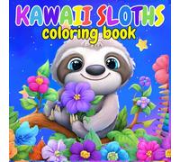 Kawaii Sloths Whimsical Adventure Coloring Book: 40 Sloths Whimsical Adventure, Sloths adventure coloring book, Cute sloths coloring book: A Fun ... Kawaii Sloth Adventures (8.5″ × 8.5″)
