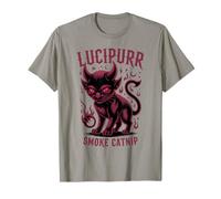 Kawaii Smoke Catnip LUCIPURR Cat Wizard Creepy Lucifer Witch Camiseta