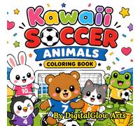 Kawaii Soccer Animals Coloring Book: Bold and Easy Football Scenes, Simple Sports Activities, and Cute Animal Athletes