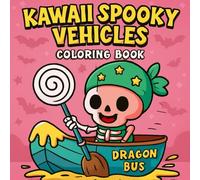 Kawaii Spooky Vehicles Coloring Book for Kids: Cute and Creepy Cars, Trucks, and More - Fun Halloween Coloring for Kids Ages 3-5 (8.5 x 8.5 inches)
