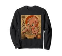 Kawaii Squid Ramen Japanese Food Retro Design Sudadera
