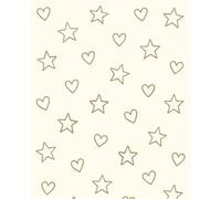 Kawaii Stars & Hearts Lined Notebook: 110 Pages | 7.5x9.25 in | Cute Aesthetic Journal for Teen Girls or Students