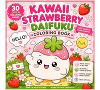 Kawaii Strawberry Daifuku Coloring Book for Kids & Adults 30 Cute & Relaxing Coloring Pages with Sweet Japanese Treats (Kawaii Japanese Food Coloring Series)