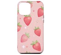 Kawaii Strawberry Star Pink Aesthetic Fruit Style Carcasa para iPhone 12 Pro MAX