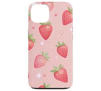 Kawaii Strawberry Star Pink Aesthetic Fruit Style Carcasa para iPhone 13