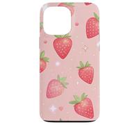 Kawaii Strawberry Star Pink Aesthetic Fruit Style Carcasa para iPhone 13 Pro MAX