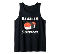 Kawaii Style Musubi tee japonés Divertido Hawaiano superalimento Camiseta sin Mangas