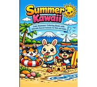 Kawaii Summer Fun - Adorable Animals to Color Under the Sun: Cute Summer Coloring Book with Adorable Kawaii Animals for Kids and Adults