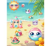 Kawaii Summer Notebook, Cute Notebook For Kids or Adults: Beach and Vacations, Journal, Composition Notebook, Diary, Log Book, Creative Writing