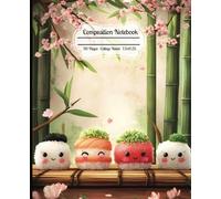 Kawaii Sushi Composition Notebook: Cute Sushi with Bamboo Landscape, 110 Pages, College Ruled, 7.5x9.25