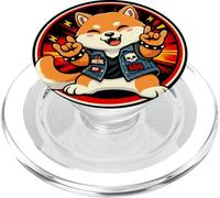 Kawaii Sweet Shiba-Inu Heavymetal Rock Música Mano-Cornuta PopSockets PopGrip para MagSafe