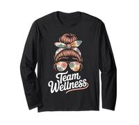 Kawaii Team Wellness Fitness Diva P.E Gym PTA Terapeuta PT Manga Larga