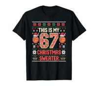 Kawaii This MY 67 Christmas Jersey Humor Gen Alpha Z Slay Camiseta