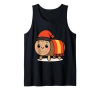 Kawaii Tió de Nadal Gráfico de Navidad Catalán Español Camiseta sin Mangas