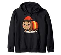 Kawaii Tió de Nadal Gráfico de Navidad Catalán Español Sudadera con Capucha