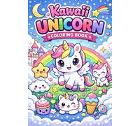 Kawaii Unicorn Coloring Book: Cute and Easy Unicorn Coloring Pages for Kids