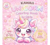Kawaii Unicorn Coloring Book for Girls: 50 Cute Designs | Easy and Fun Coloring Pages for Kids Ages 5-10 (Fuwarin Coloring Book Series)