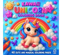 Kawaii Unicorn Coloring Book for Kids Ages 4-8: 40 Cute and Magical Unicorn Coloring Pages with Rainbows, Stars, and Smiles - Fun and Easy Activity Book for Creative Kids (Kawaii Magical World)