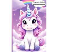 Kawaii Unicorn Composition Notebook - Unicorn Gifts for Little Girls - Cute School Supplies for Girls - Kawaii Notebook for Girls 6 X 9 Inches 120 pages.