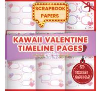 Kawaii Valentine Timeline Pages: Cute Scrapbook Timeline Layouts for Valentine’s Day Crafts