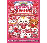 Kawaii Valentines Bold and Easy Coloring Book For All Ages: Cute Kawaii Hearts, Animals, and Sweet Valentine Scenes with Big, Simple Designs for ... and Fun for Kids, Teens, and Adults...