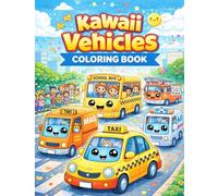 Kawaii Vehicles Coloring Book for Kids Ages 3-8: Cute Cars, Trucks, Trains & Fun Transportation for Toddlers and Kids (Kawaii Bold and Easy Coloring Books)