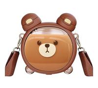 Kawaii Water Bottle - 750 ml Kawaii Water Bottle With Straw | Leak-Proof Cute Bear Double Drinking Mouth Portable Cartoon Straw Cup | Drink B́ottle For Kids Girls Women Sports Camping Picnic Hiking