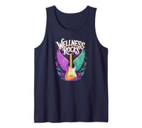 Kawaii WELLNESS ROCKS Yoga Profesor Entrenador Fitness Mamá Empoderar Camiseta sin Mangas
