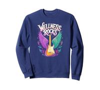 Kawaii WELLNESS ROCKS Yoga Profesor Entrenador Fitness Mamá Empoderar Sudadera