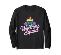 Kawaii WELLNESS SQUAD Grupo de Entrenamiento Yoga Terapeuta Práctica Manga Larga