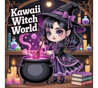 Kawaii Witch World Coloring Book for Kids Ages 4-8: Cute Magical Witches and Fun Fantasy Scenes: Easy Bold Outlines and Adorable Witchy Adventures for Girls and Boys