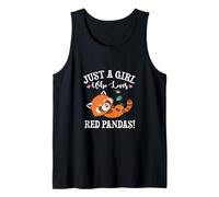 Kawaii Womens Kids Just A Girl Who Loves Red Pandas Lover Camiseta sin Mangas
