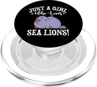 Kawaii Womens Kids Just A Girl Who Loves Sea Lions Lover PopSockets PopGrip para MagSafe