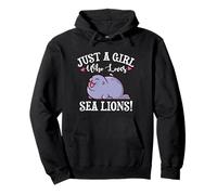 Kawaii Womens Kids Just A Girl Who Loves Sea Lions Lover Sudadera con Capucha