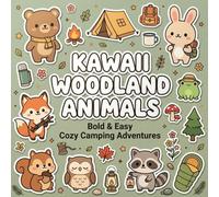 Kawaii Woodland Animals Coloring Book: Bold & Easy Cozy Camping Scenes, Cute Forest Friends, Simple Nature Designs & Stress Relief Coloring Fun