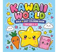 Kawaii World Cute Coloring Book For Kids Ages 3-8: My Adorable Kawaii Coloring Adventure, Bold & Easy For Beginners