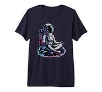 Kawaii Yoga Astronauta Bienestar Tai Chi Meditación Yoga Camiseta Premium