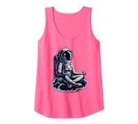 Kawaii Yoga Astronauta Wellness Squad Tai Chi Medita Camiseta sin Mangas