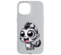 Kawaii Zebra Lindo Safari Chibi Animal Cartoon Carcasa para iPhone 15