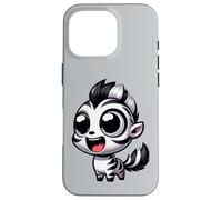 Kawaii Zebra Lindo Safari Chibi Animal Cartoon Carcasa para iPhone 16 Pro